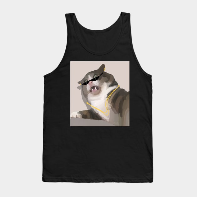 shock a cat funny Tank Top by aesthetic shop